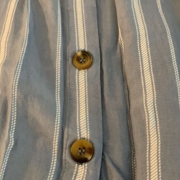 MIA CHICA | Girls Sleeveless Summer Blue White Striped Button Down Dress Size L - Picture 8 of 8